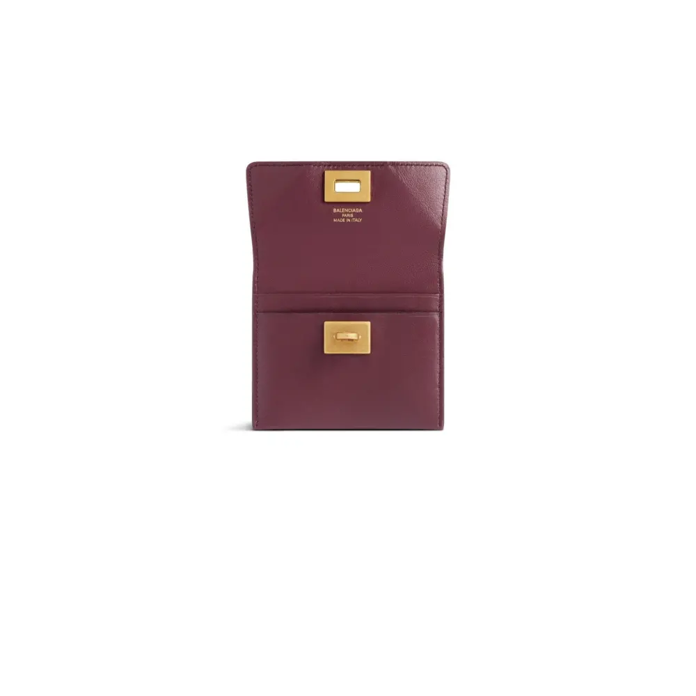 Ví Balenciaga Rodeo Card Holder 'Dark Burgundy' 8141132ABKX6036 - Ảnh 3