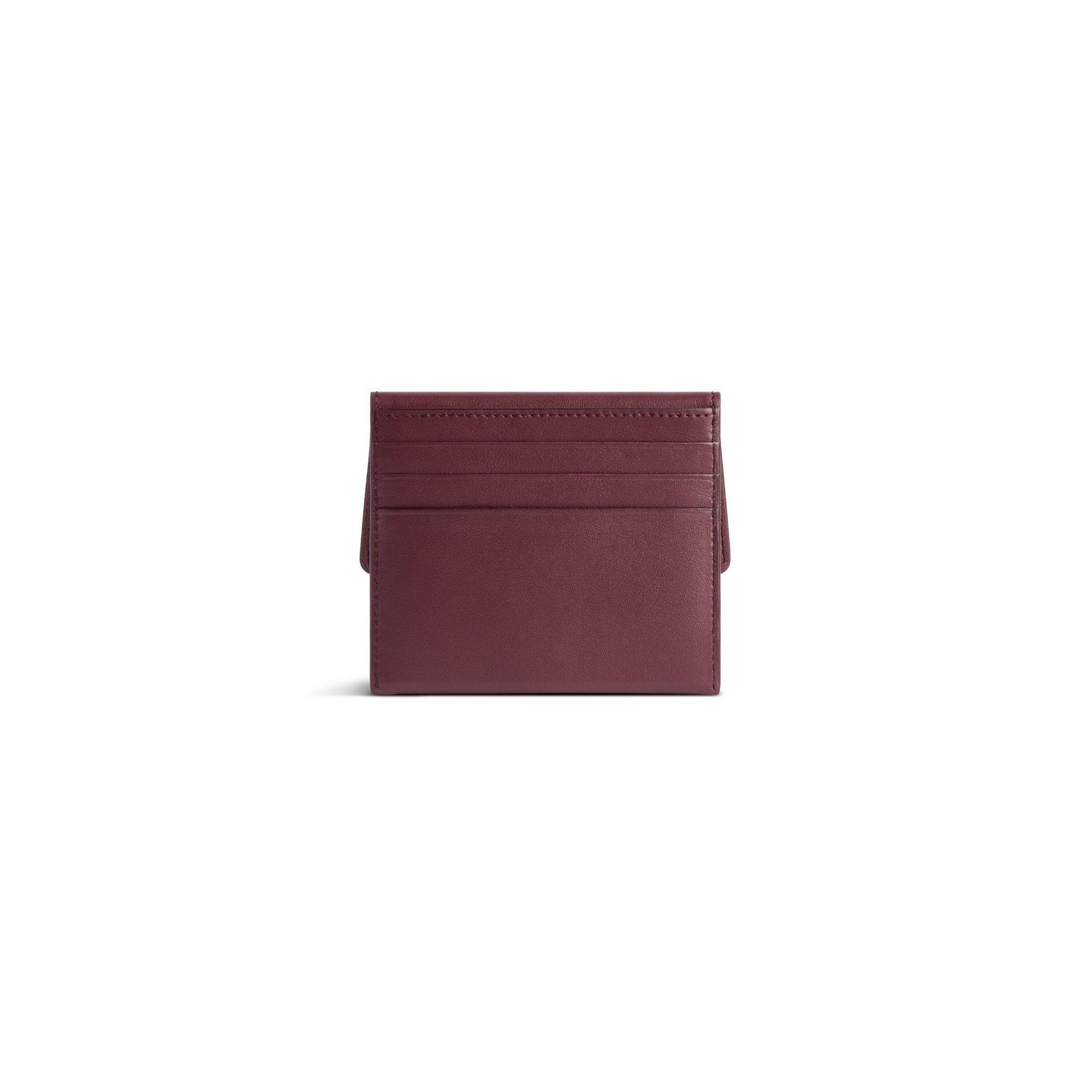 Alternative view of Ví Balenciaga Rodeo Card Holder 'Dark Burgundy' 8141132ABKX6036