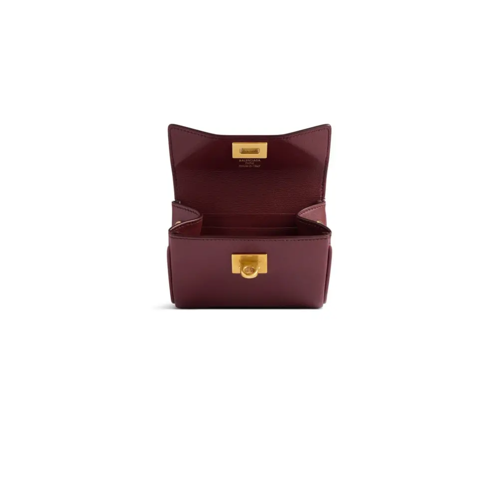 Ví Balenciaga Rodeo Card Holder 'Dark Burgundy' 8145262ABKX6036 - Ảnh 3