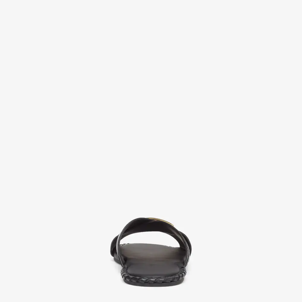 Dép Fendi Leather Sandals 'Black' 7X1585AK1TF0ABB - Ảnh 3