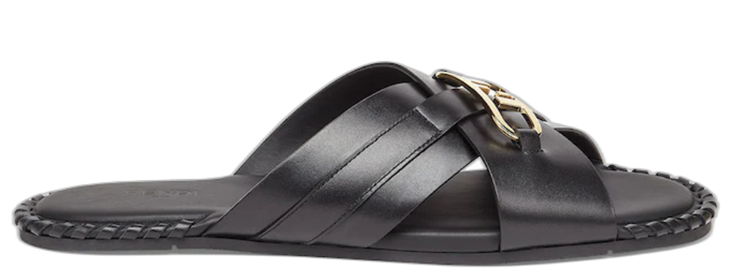Dép Fendi Leather Sandals 'Black' 7X1585AK1TF0ABB