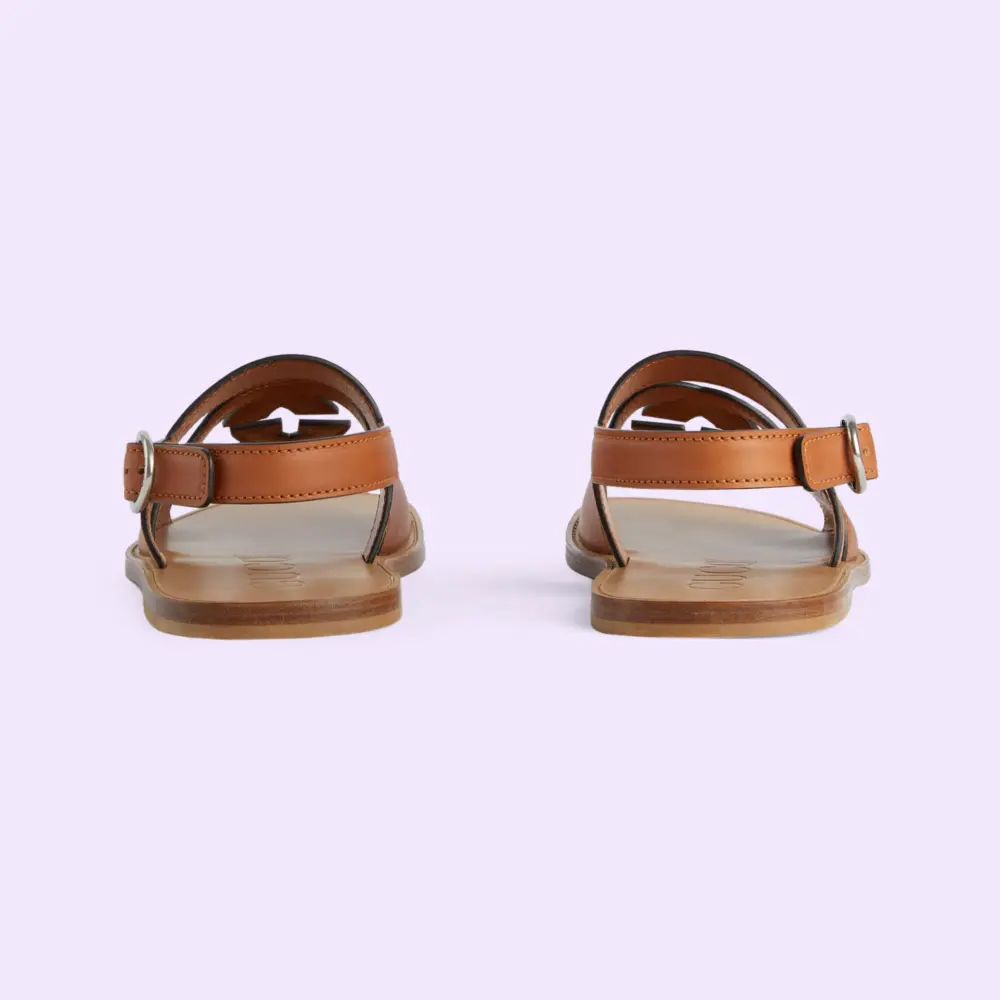 Dép Gucci Interlocking G Sandal 'Brown' 723627-US000-2176 - Ảnh 6
