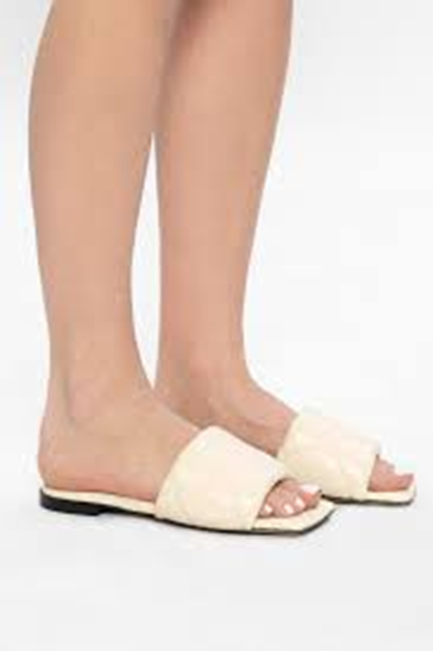 Alternative view of Dép Bottega Veneta Rubber Lido Flat 'White' 639940-VBP30-9031