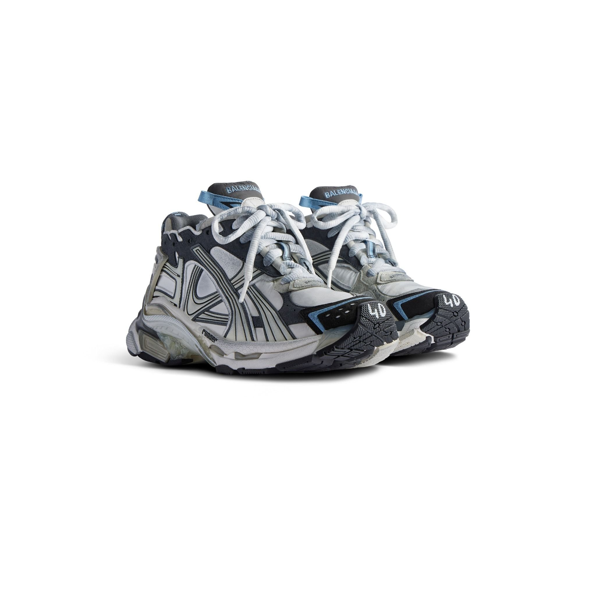 Alternative view of Giày Balenciaga Runner Trainers 'White Grey' 772774W3RNY9214