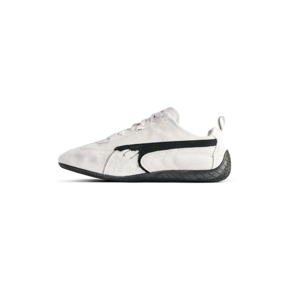 Giày Balenciaga Speedcat Suede 'White Black' 847146WSDSD9010 - Ảnh 6