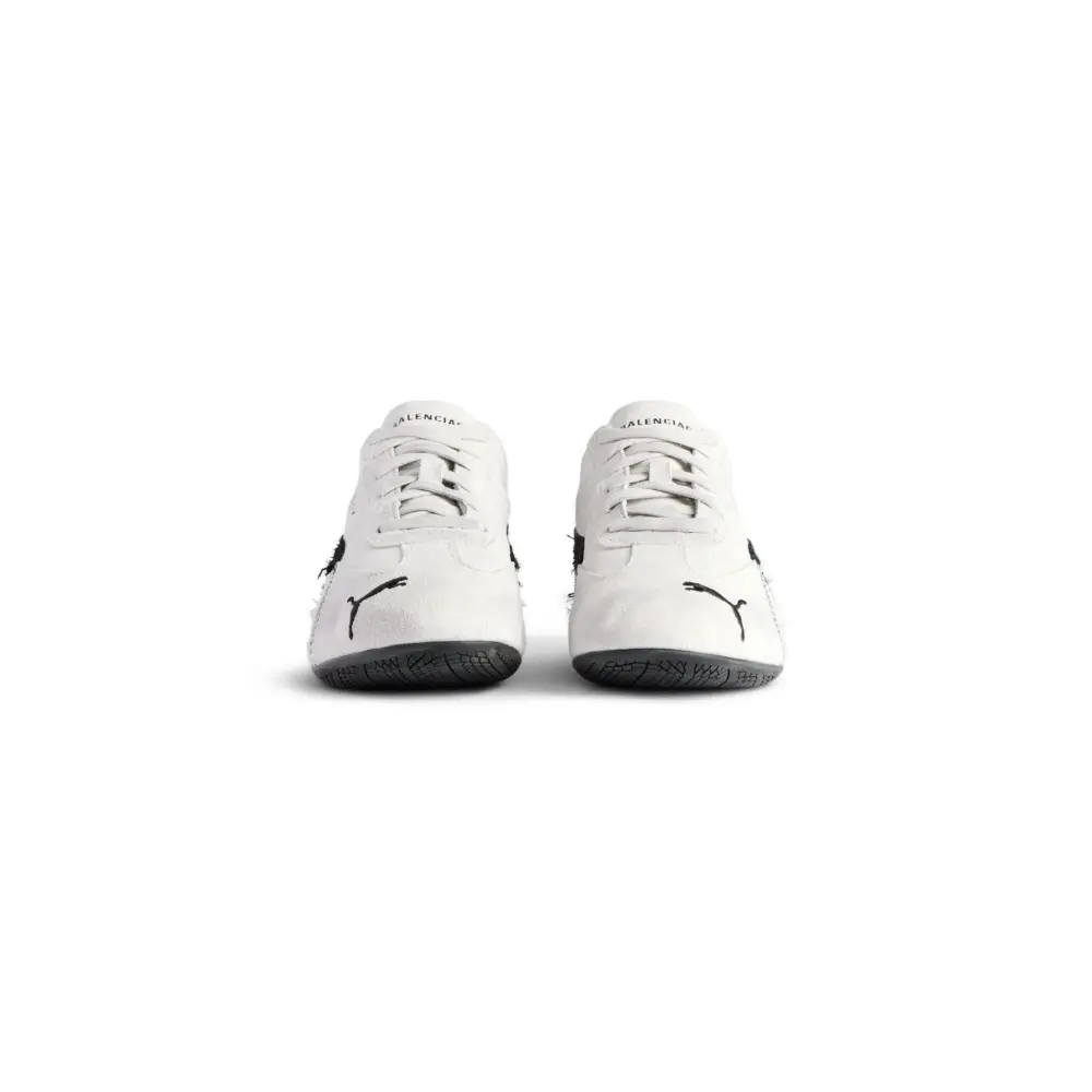 Giày Balenciaga Speedcat Suede 'White Black' 847146WSDSD9010 - Ảnh 5