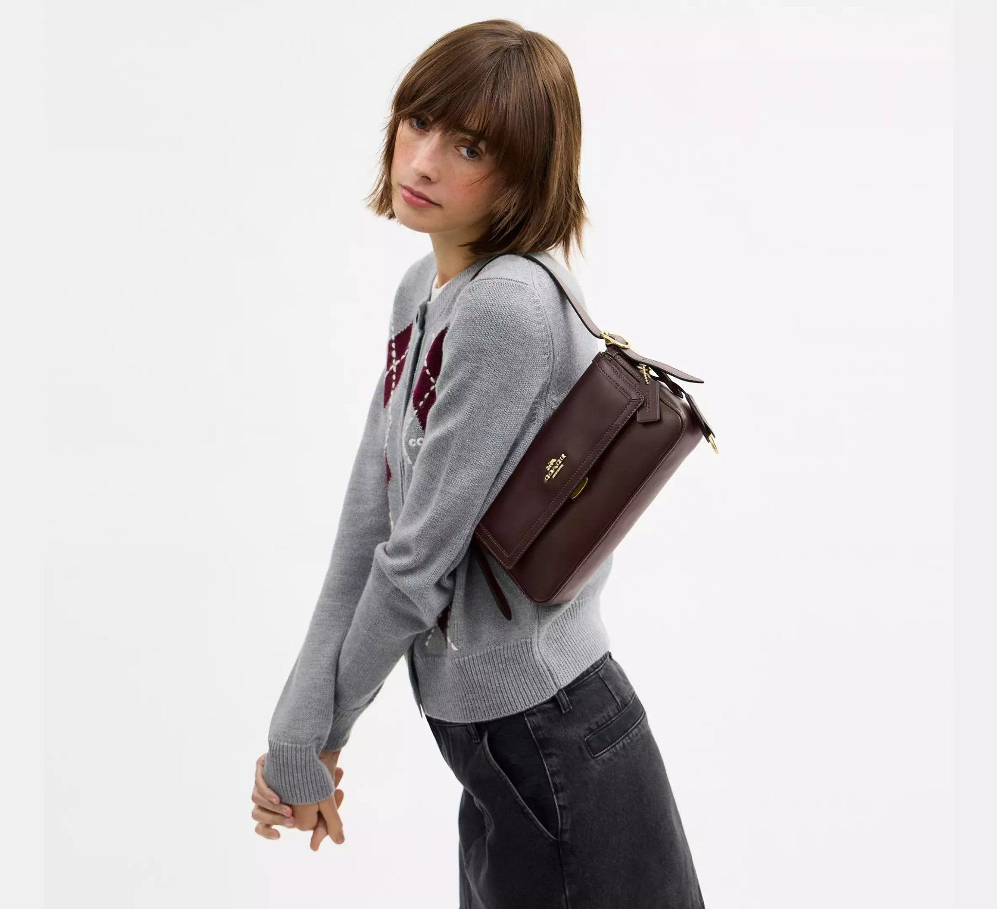 Túi Coach Etta Small Flap Shoulder Bag 'Espresso' CCV63-IMXAL - Ảnh 3