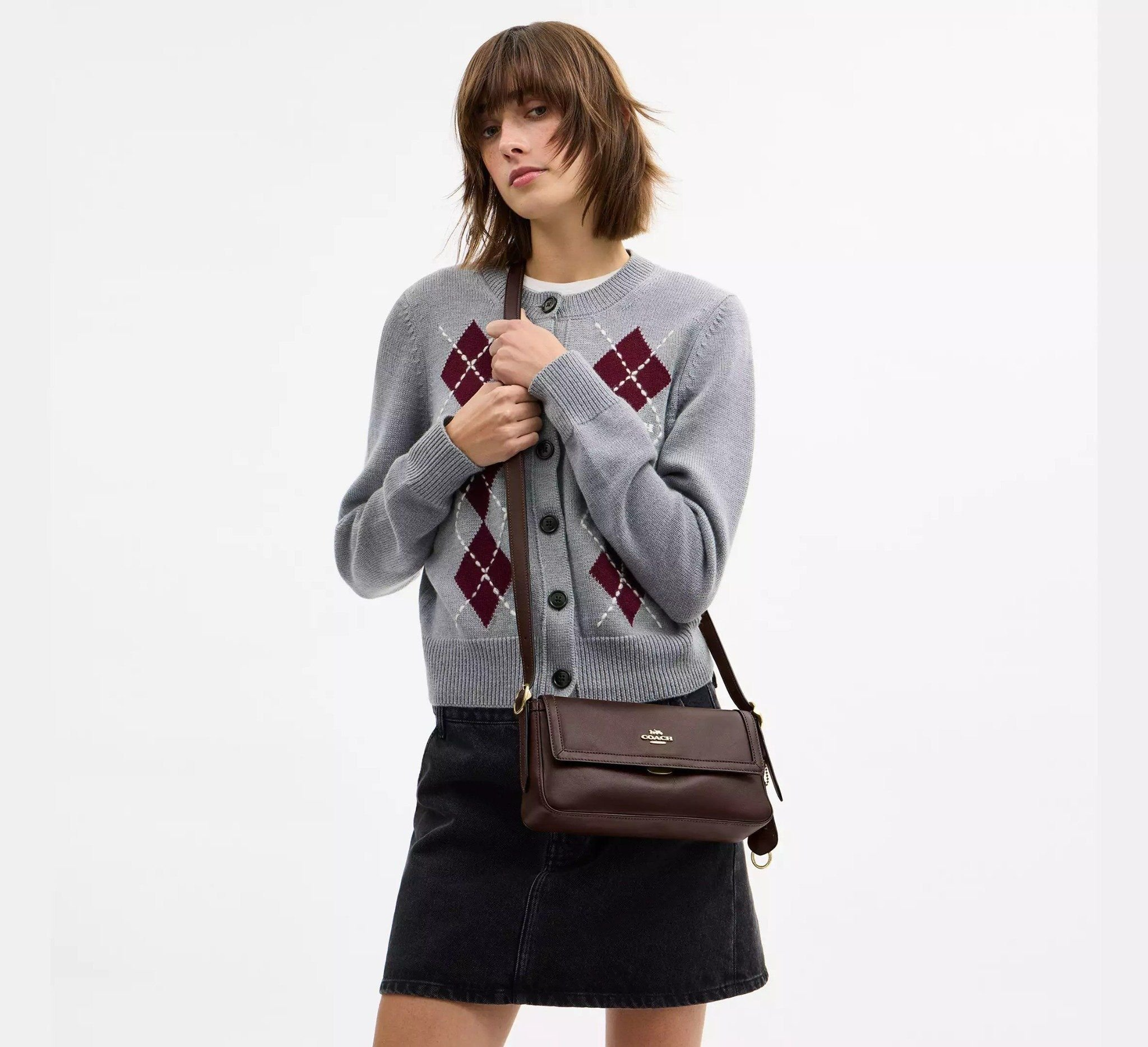 Alternative view of Túi Coach Etta Small Flap Shoulder Bag 'Espresso' CCV63-IMXAL