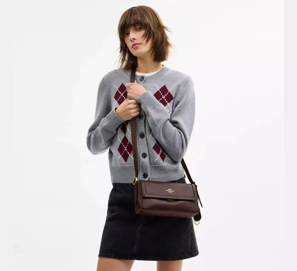 Alternative view of Túi Coach Etta Small Flap Shoulder Bag 'Espresso' CCV63-IMXAL
