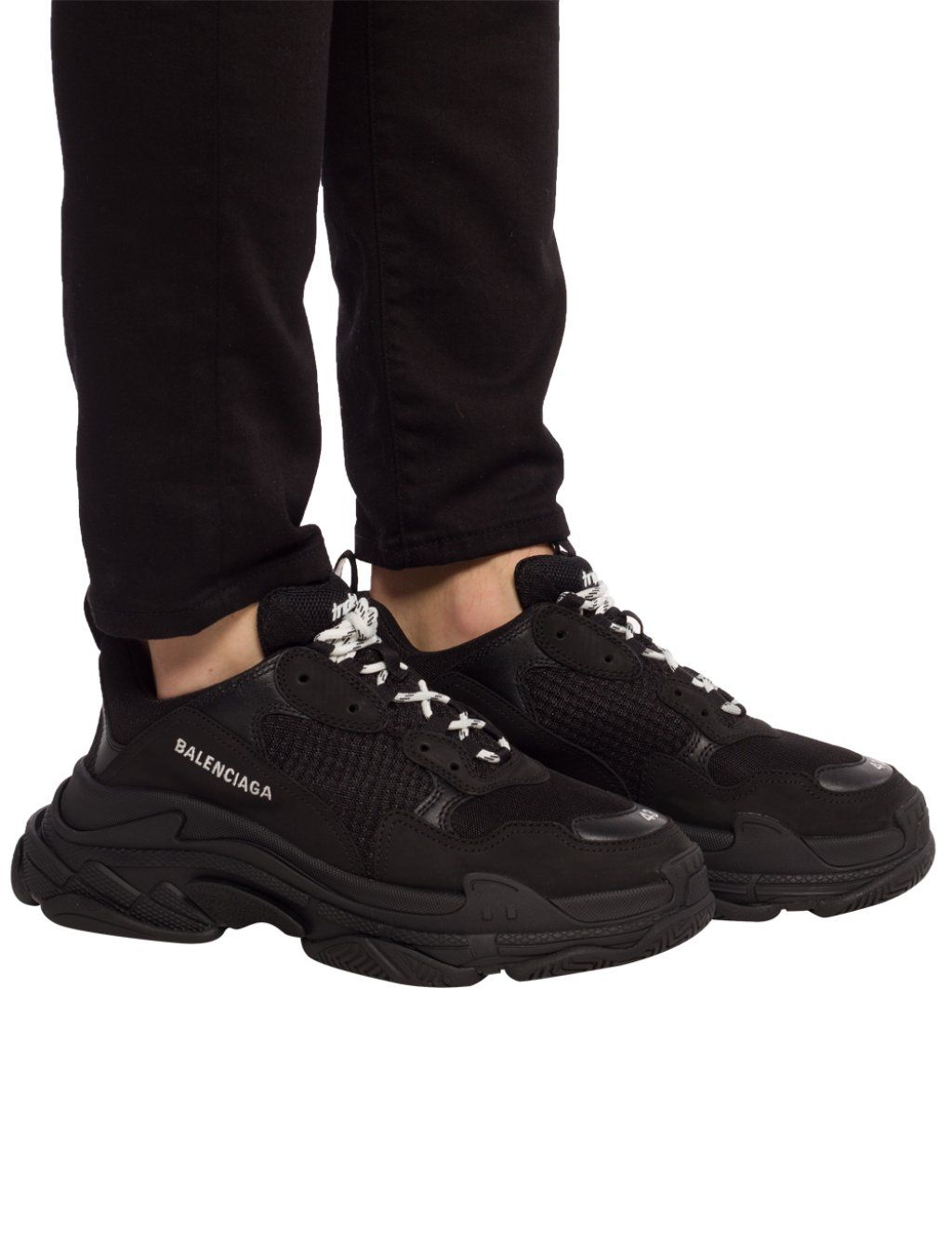 Giày Balenciaga Triple S Sneaker 'Black' 524036-W2CA1-1000 - Ảnh 3