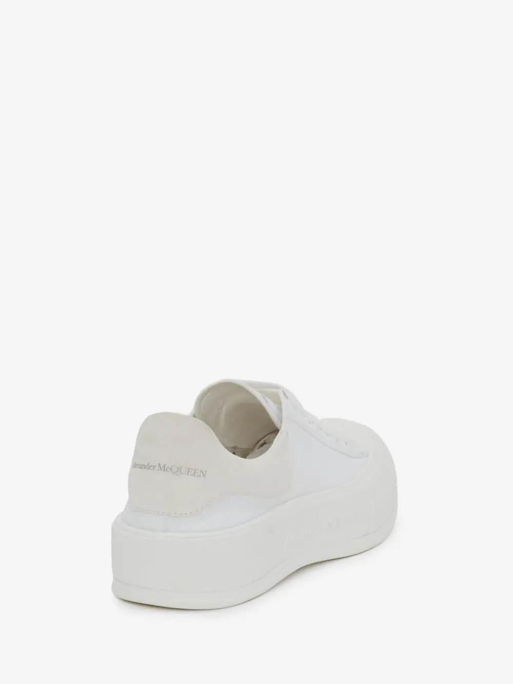 Giày Alexander McQueen Deck Lace-up Plimsoll 'White' 707680W4MV79000 - Ảnh 3