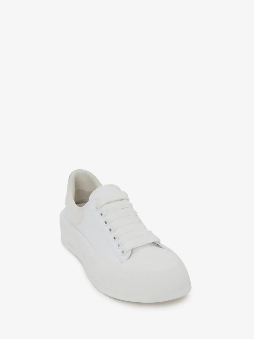 Giày Alexander McQueen Deck Lace-up Plimsoll 'White' 707680W4MV79000 - Ảnh 4