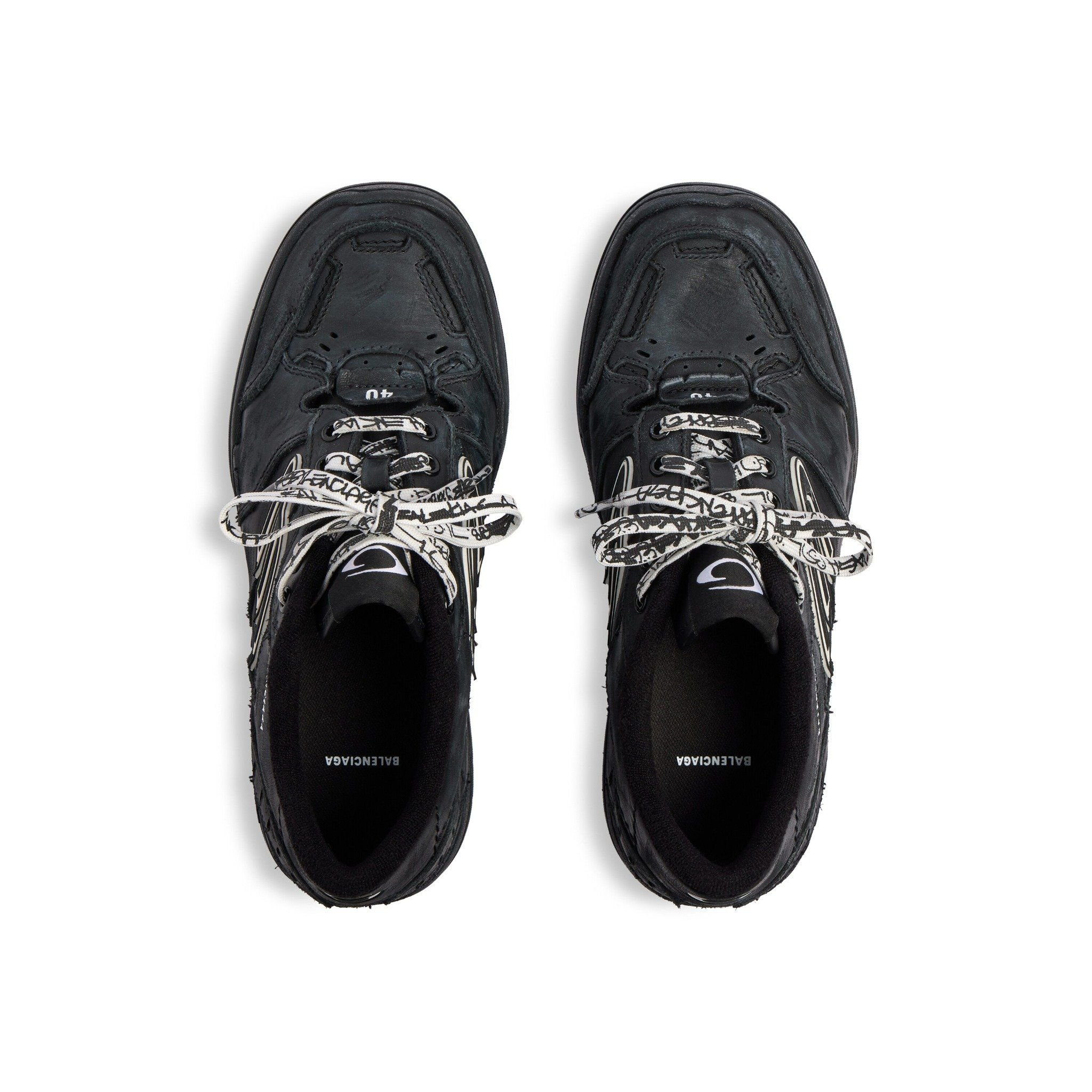 Giày Balenciaga Hamptons Worn-out Trainers 'Black' 841765WCURB1000 - Ảnh 8