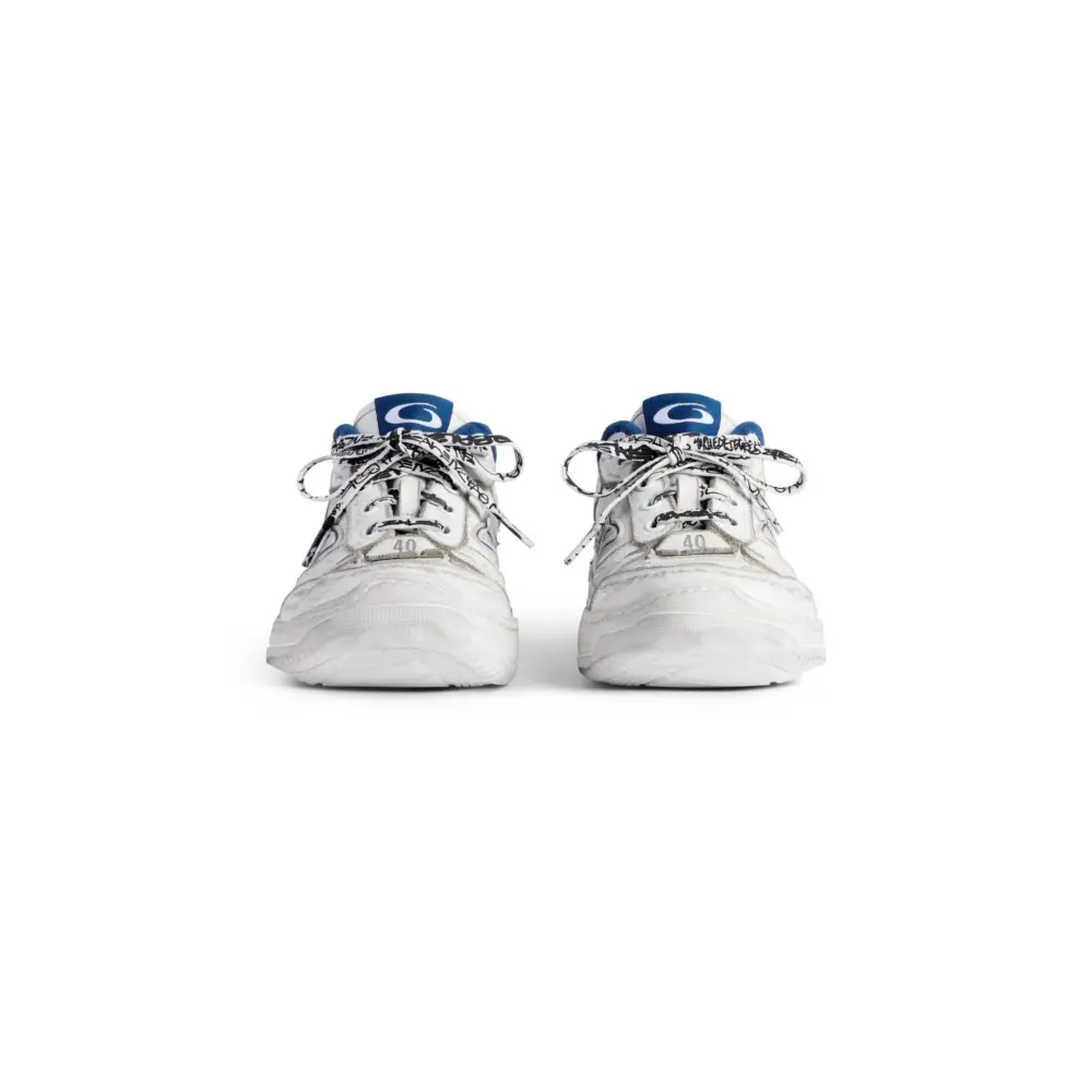 Giày Balenciaga Hamptons Worn-out Trainers 'White' 841765WCURB9141 - Ảnh 5
