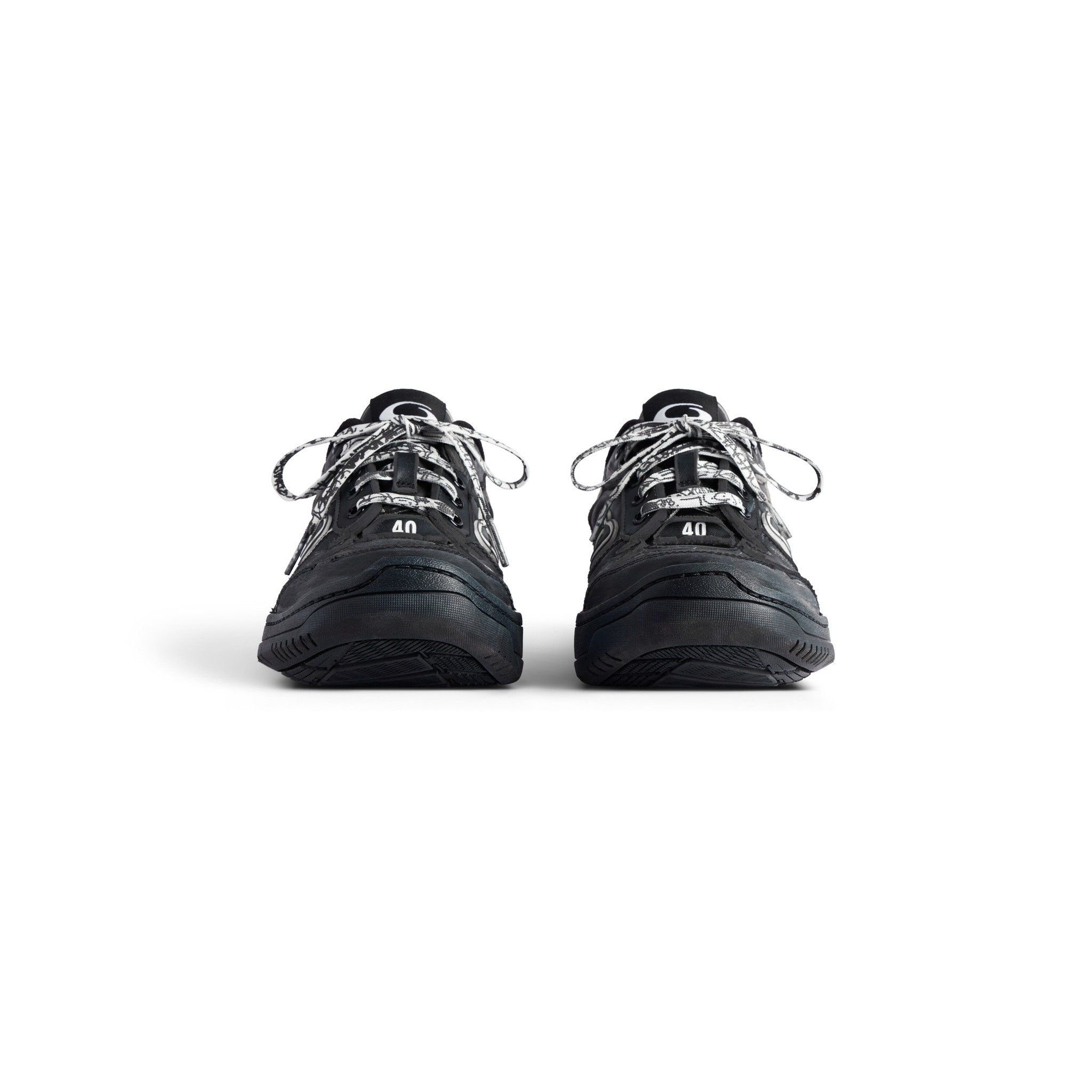 Giày Balenciaga Hamptons Worn-out Trainers 'Black' 841765WCURB1000 - Ảnh 5