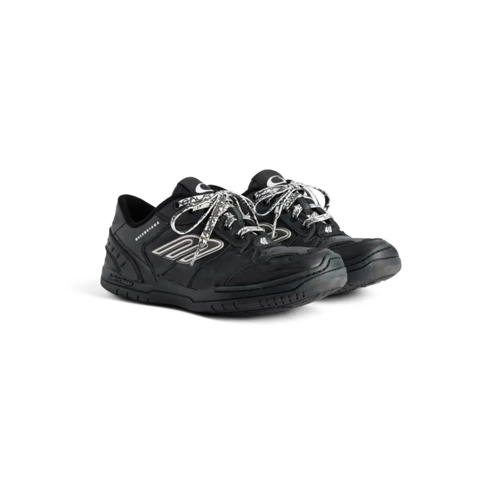 Giày Balenciaga Hamptons Worn-out Trainers 'Black' 841765WCURB1000 - Ảnh 4
