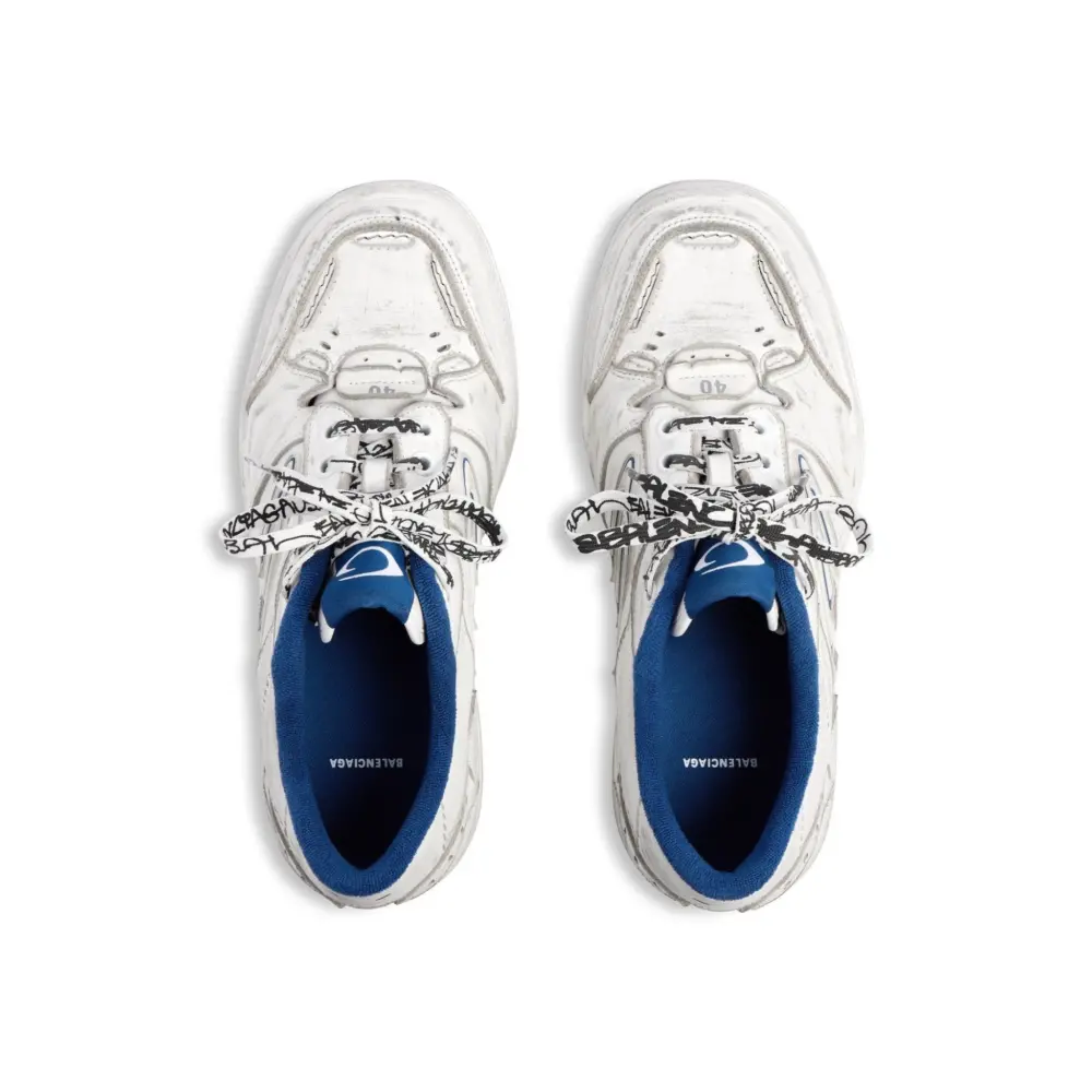 Giày Balenciaga Hamptons Worn-out Trainers 'White' 841765WCURB9141 - Ảnh 8
