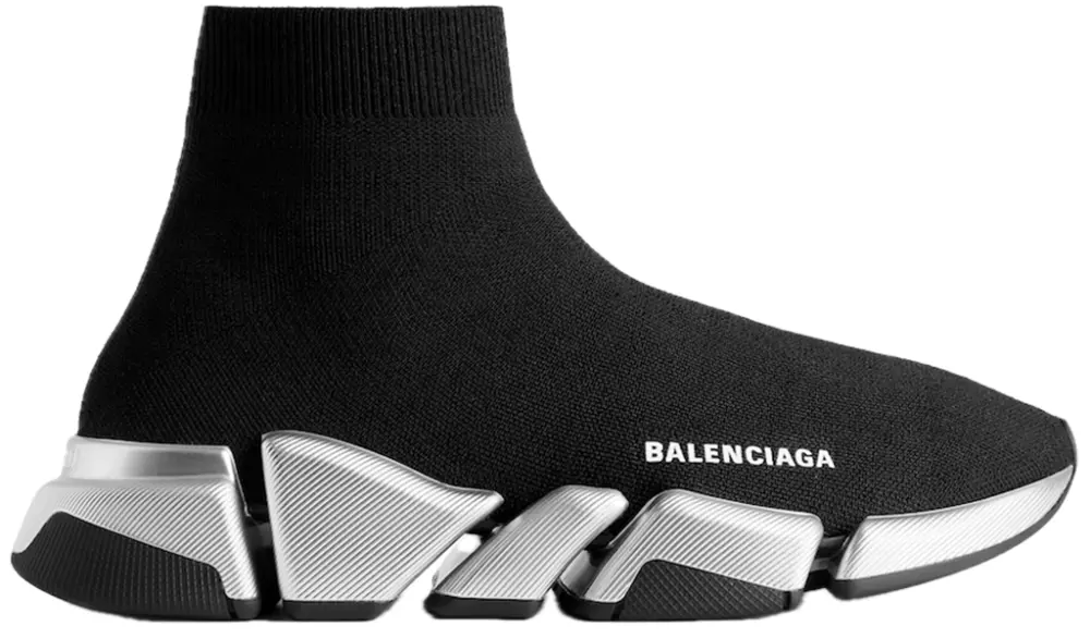 Giày Balenciaga Speed 2.0 Recycled Knit Trainers 'Black' 617239W2DD81081
