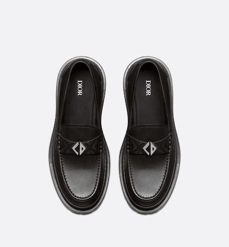 Giày Dior Explorer Loafer Calfskin CD Diamond Canvas 'Black Smooth' 3LO126ZSC-H900 - Ảnh 3
