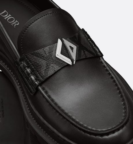 Giày Dior Explorer Loafer Calfskin CD Diamond Canvas 'Black Smooth' 3LO126ZSC-H900 - Ảnh 4