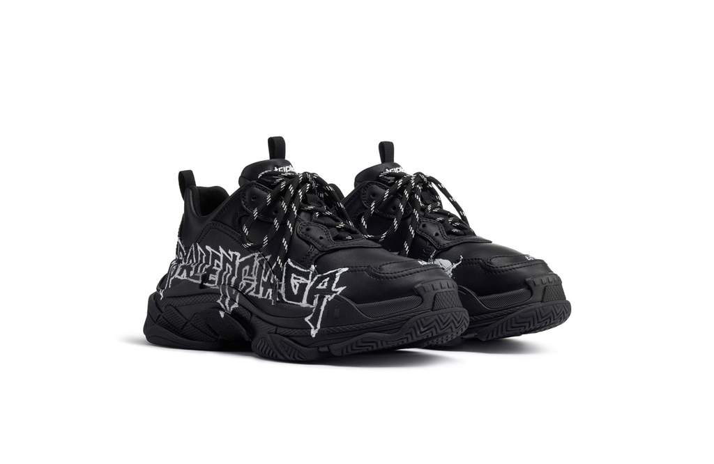 Alternative view of Giày Balenciaga Triple S Trainers Diy Metal 'Black' 524039W2FAY1090