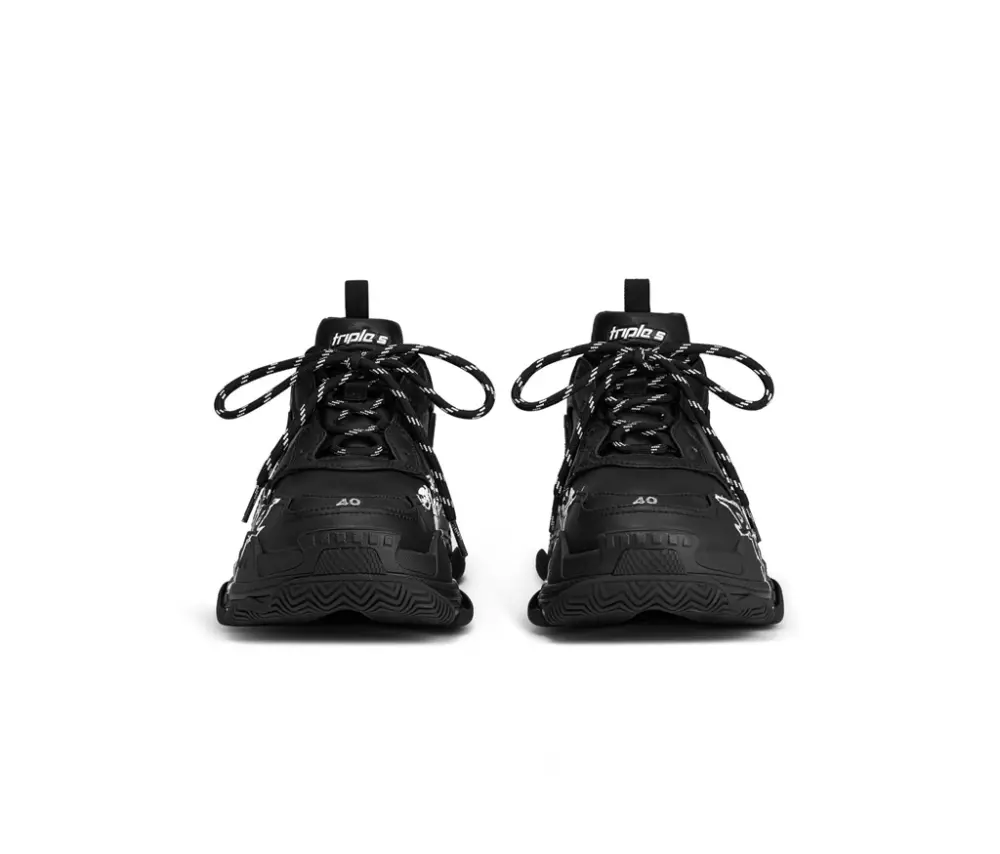 Giày Balenciaga Triple S Trainers Diy Metal 'Black' 524039W2FAY1090 - Ảnh 3