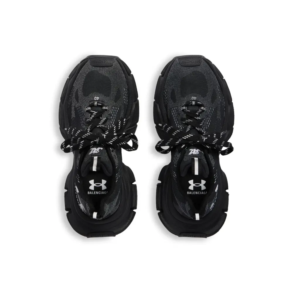 Giày Balenciaga Under Armour 3xl Knit Trainers 'Black' 814415W3XUA1090 - Ảnh 6
