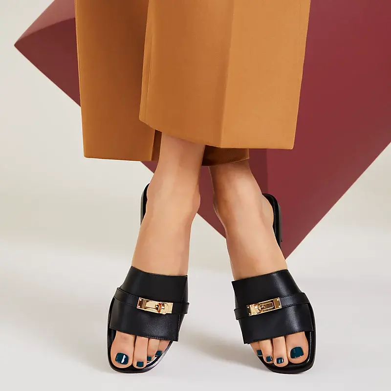 Dép Hermes Giulia Sandal 'Black' H232129Z-02350 - Ảnh 3