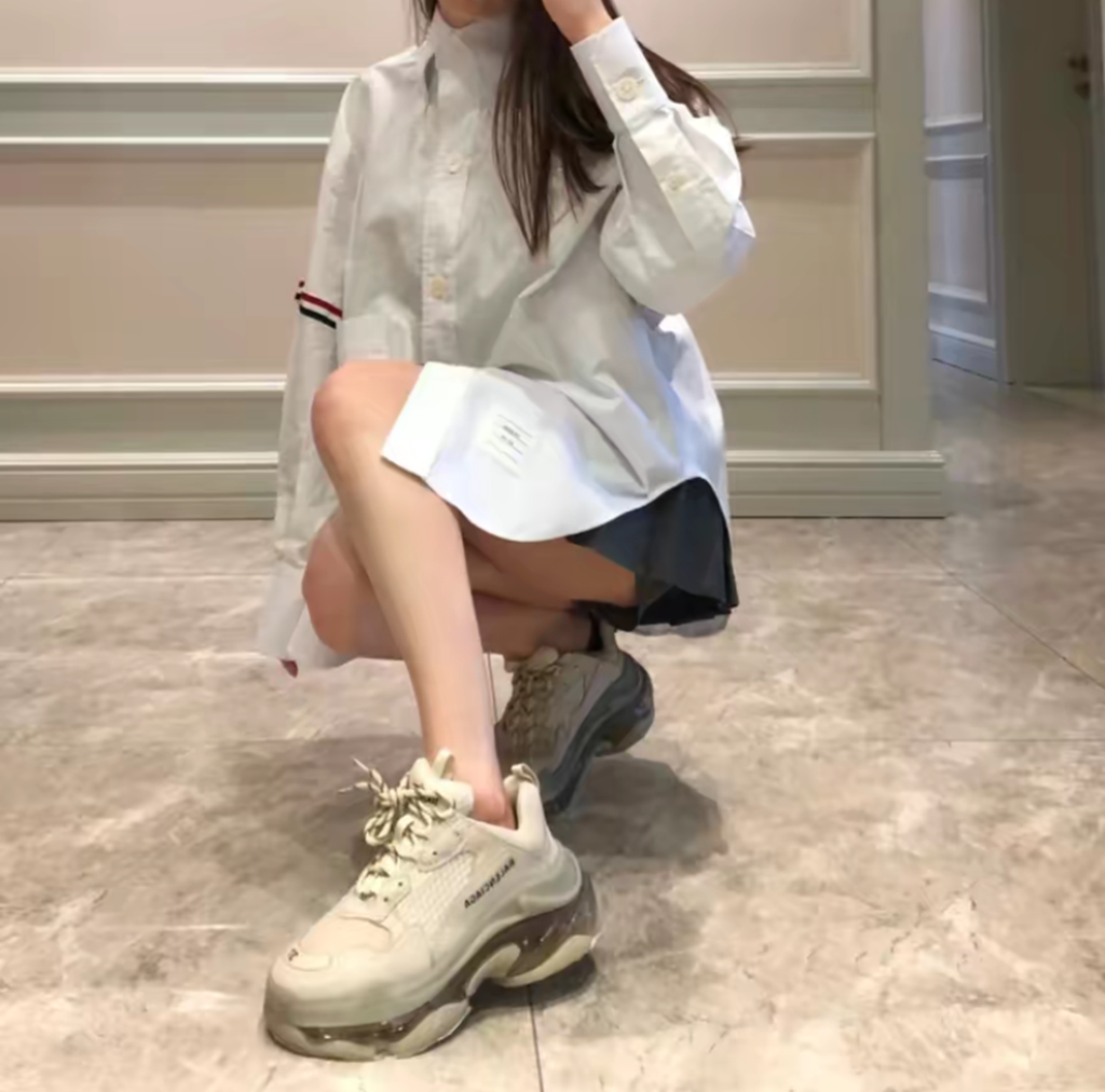 Giày Balenciaga Triple S Clear Sole 'Beige' 544351W2GA19710 - Ảnh 4