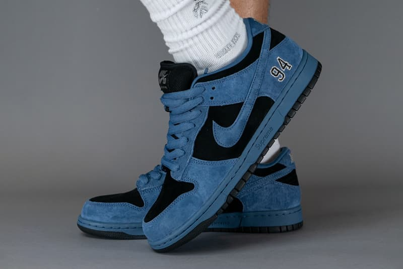 Giày Nike SB Dunk Low Supreme 94 'Ocean Fog' HQ8487-400 - Ảnh 4