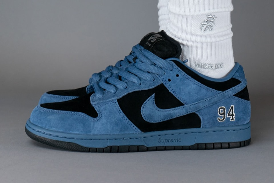 Giày Nike SB Dunk Low Supreme 94 'Ocean Fog' HQ8487-400 - Ảnh 5