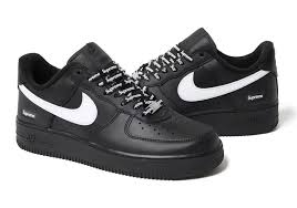 Alternative view of Giày Nike Air Force 1 Low Supreme 'Black White' CU9225-002