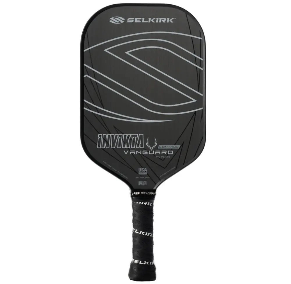 Vợt Pickleball Selkirk Vanguard Control Invikta Midweight Raw Carbon 16mm ‘Black’