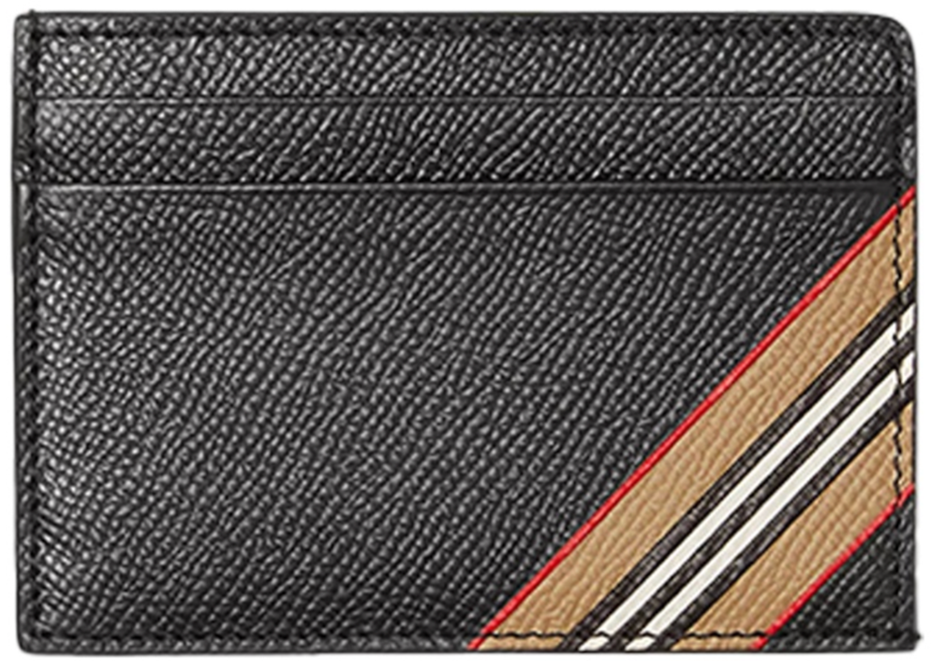 Ví Burberry Grained Leather Card Holder 'Black' 80330741