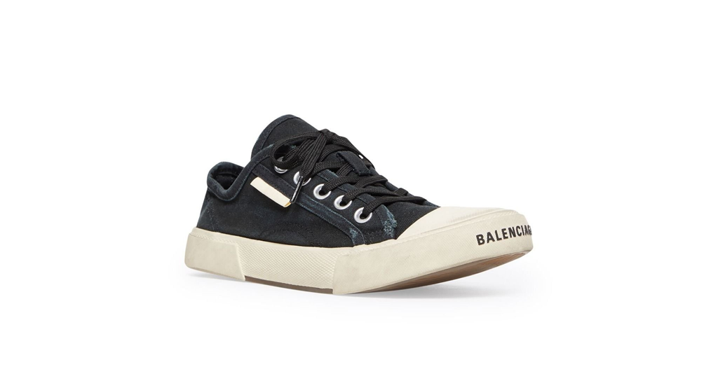 Giày Balenciaga Paris Low Top Trainers 'Black White' 688754W3RC21090 - Ảnh 4