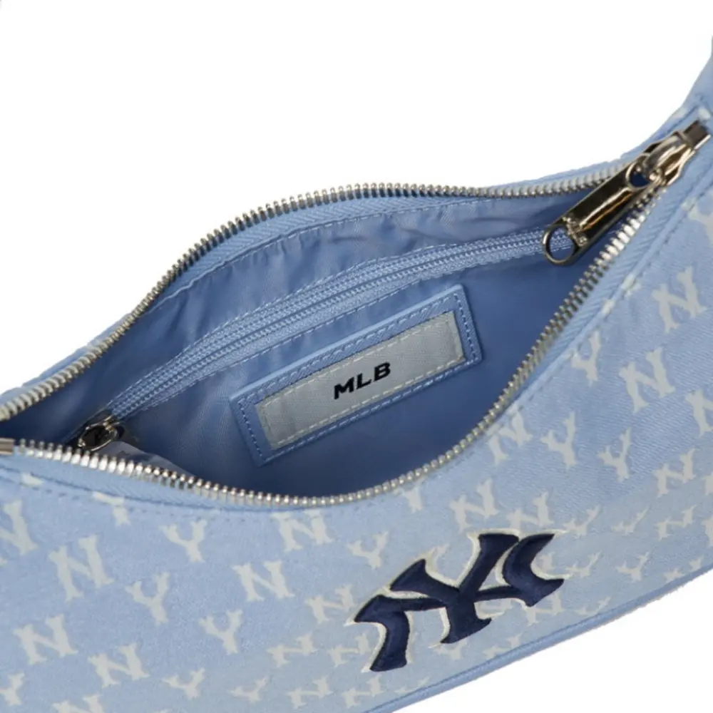 Túi MLB Monogram Hobo NY Yankees Blue 3ABQS012N-50BL - Ảnh 4
