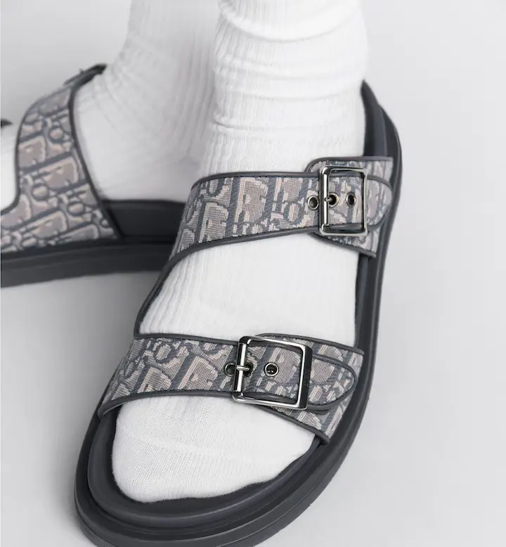Dép Dior Aqua Sandal 'Deep Gray' 3SA135ZSA-H557 - Ảnh 3