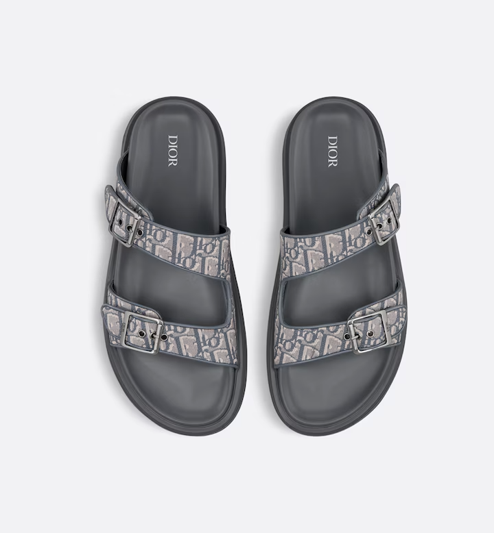 Dép Dior Aqua Sandal 'Deep Gray' 3SA135ZSA-H557 - Ảnh 4