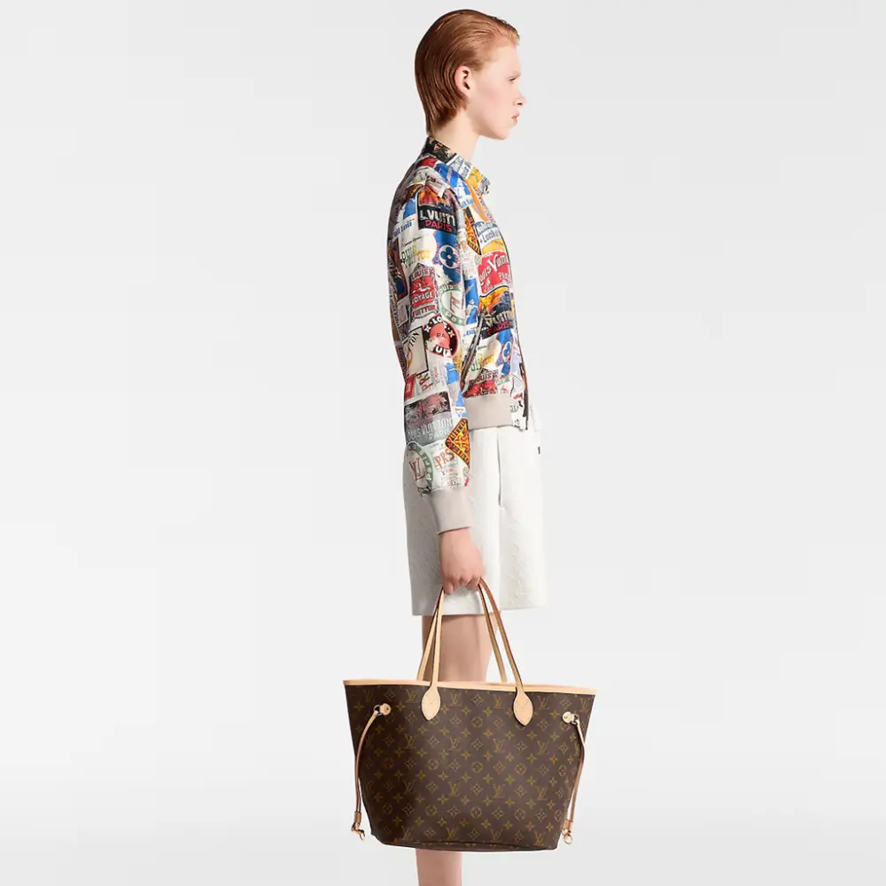 Túi Louis Vuitton Neverfull MM Tote Bag 'Beige' M46975 - Ảnh 3