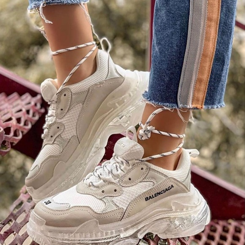 Giày Balenciaga Triple S Sneaker Clear Sole 'Beige' 544351-W2GA1-9002 - Ảnh 4