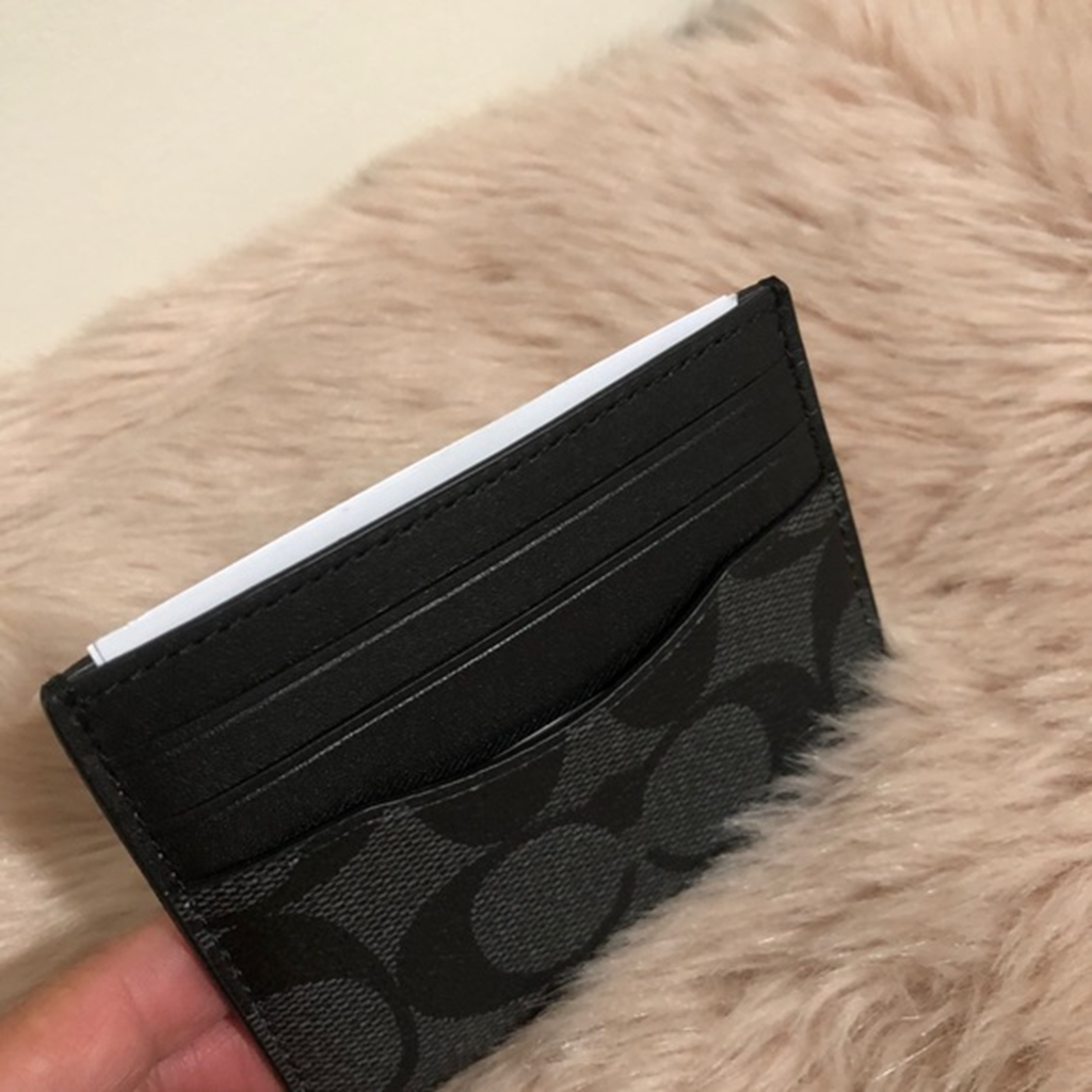 Alternative view of Ví Coach Slim ID Card Case In Signature Canvas Black 805D5BKK2U