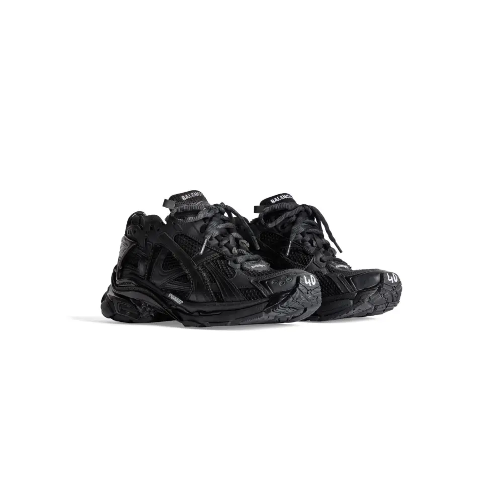 Giày Balenciaga Runner Trainers 'Black' 772774W3RBT1000 - Ảnh 2