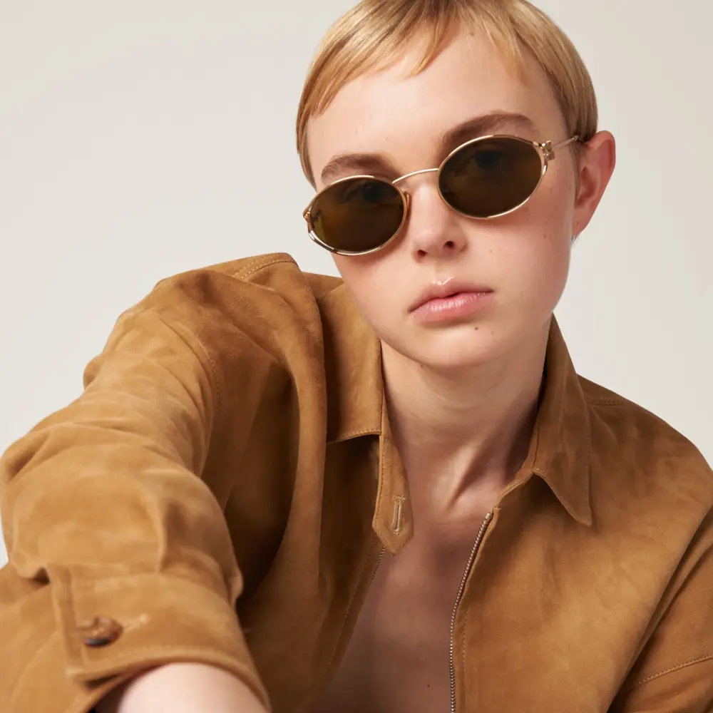 Kính Miu Miu Logo Sunglasses 'Loden' SMU52Y-E7OE-FE01T-C-054 - Ảnh 2