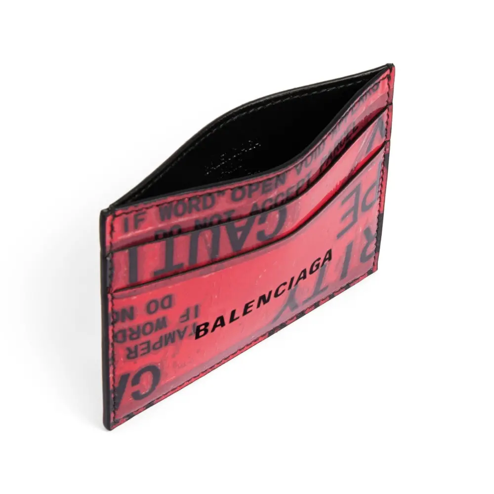 Ví Balenciaga Tape Type Card Holder 'Red' 8354702ABY81065 - Ảnh 3