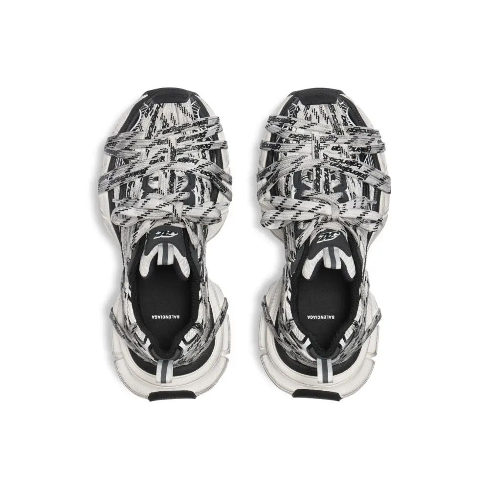 Giày Balenciaga 3xl Extreme Laces Logo Sneaker 'White' 825597W3XHL9010 - Ảnh 8