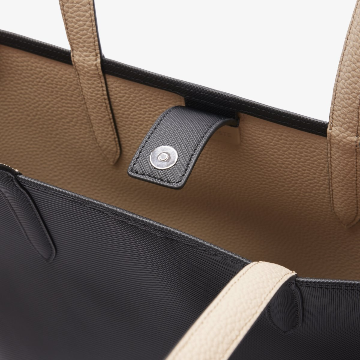 Túi Lacoste Anna Reversible Tote Removable Pouch 'Black' NF4282AA-A91 - Ảnh 3