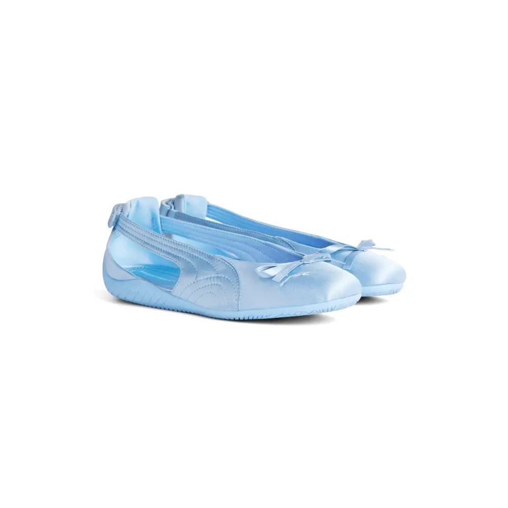 Giày Balenciaga Speedcat Ballet Satin 'Blue' 847163WSDST4400 - Ảnh 4