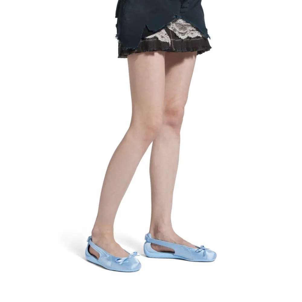 Giày Balenciaga Speedcat Ballet Satin 'Blue' 847163WSDST4400 - Ảnh 3