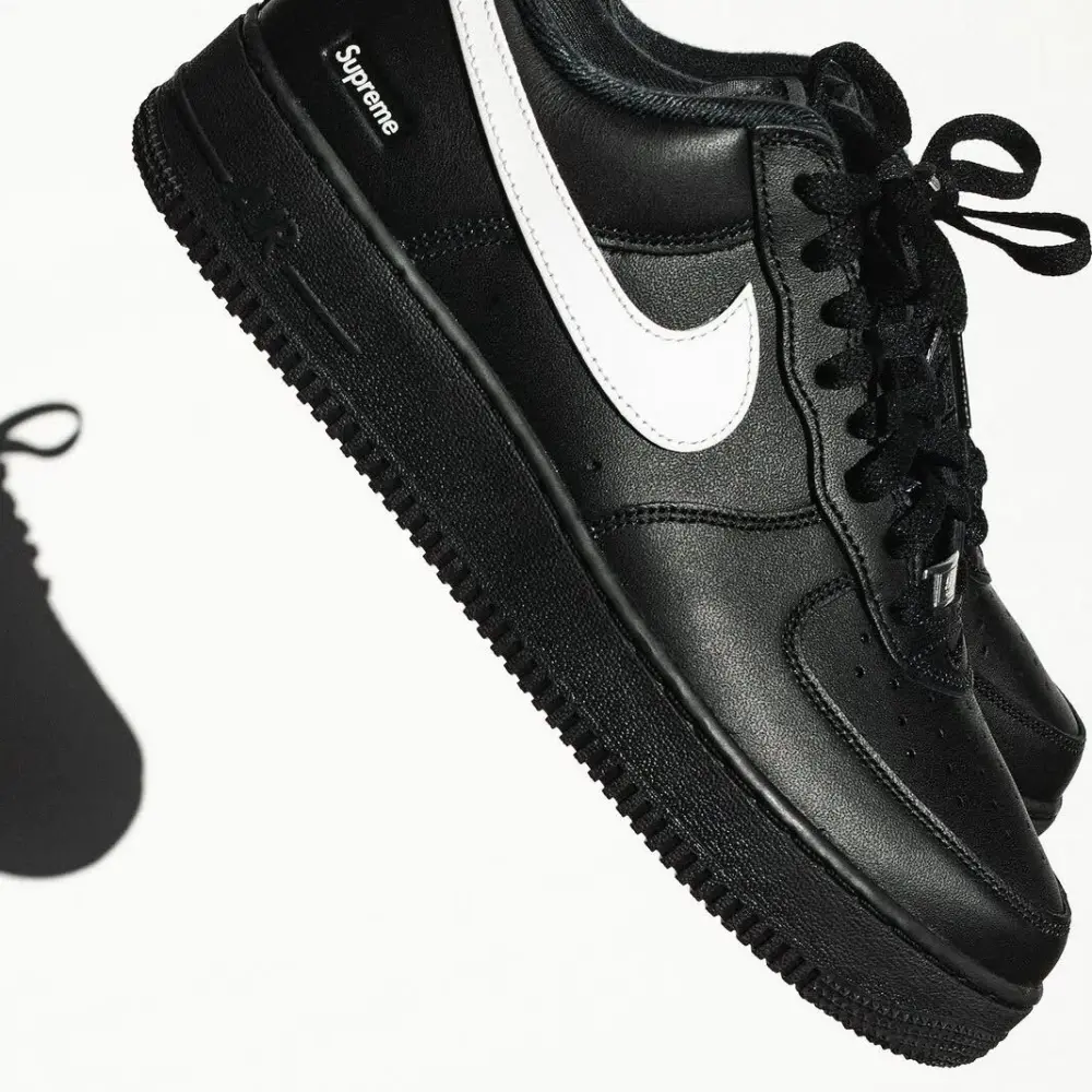 Giày Nike Air Force 1 Low Supreme 'Black White' CU9225-002 - Ảnh 4