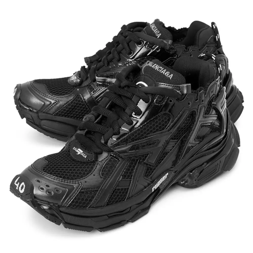 Alternative view of Giày Balenciaga Runner Sneakers 'Black' 677403-W3RB1-1000